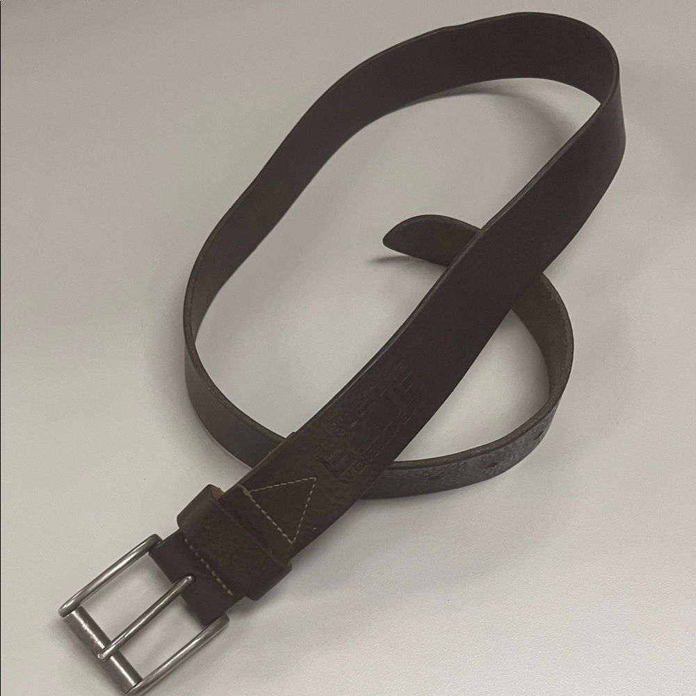 Original Structure BLUE Workwear Classic Dark Brown Leather Belt SZ 34